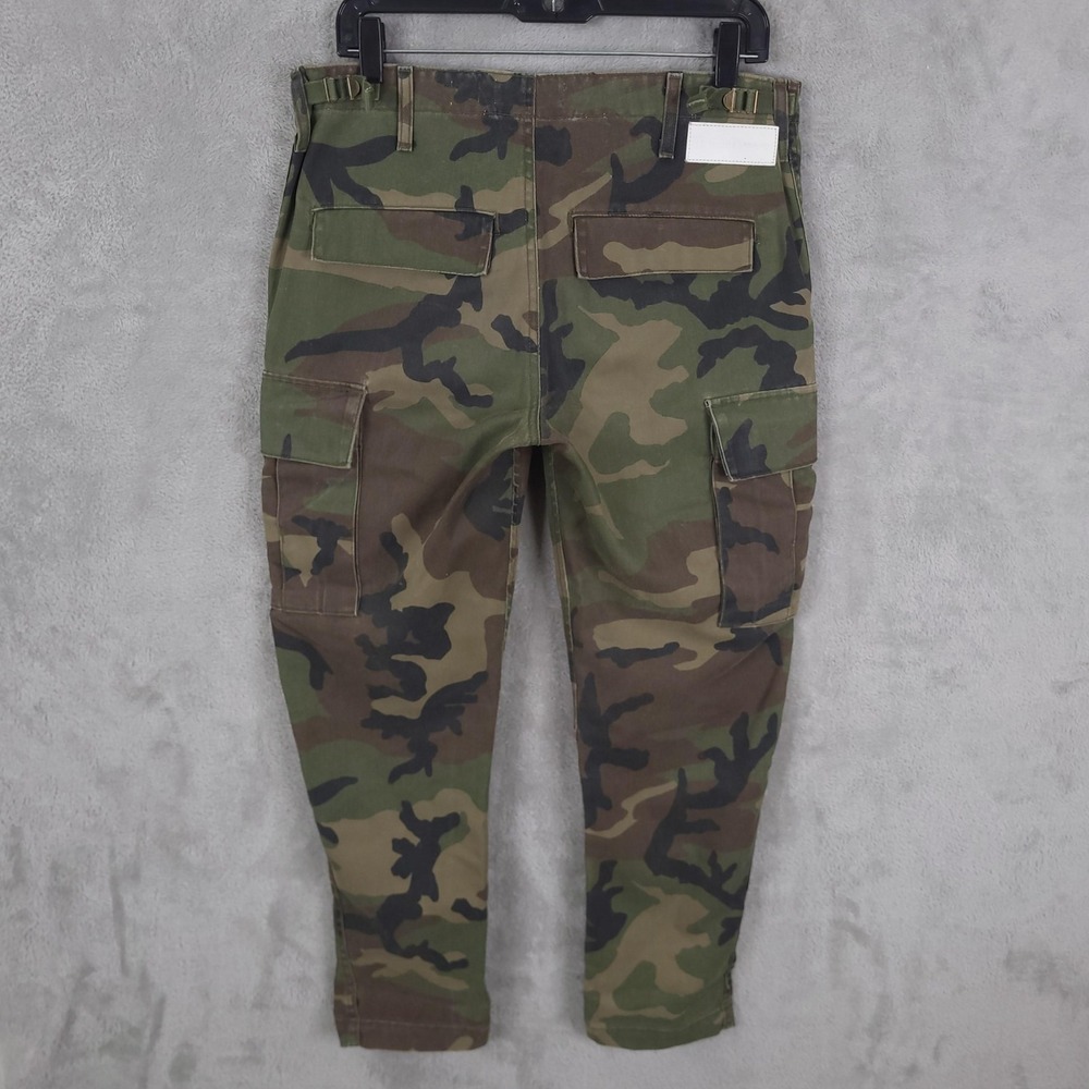 RE/DONE Originals Cargo Pants Womens 29 Green Camouflage Tapered Made USA Army